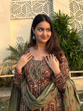 Load image into Gallery viewer, Zehra Green Cotton Suit Set