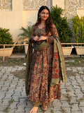 Load image into Gallery viewer, Zehra Green Cotton Suit Set