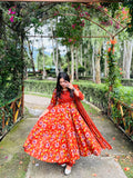 Load image into Gallery viewer, Red Anarkali suit set