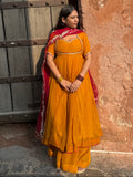 Load image into Gallery viewer, Golden Anarkali Suit set