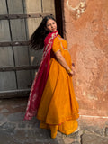 Load image into Gallery viewer, Golden Anarkali Suit set
