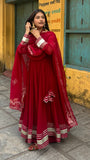 Load image into Gallery viewer, Maroon Embellished Suit Set