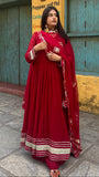Load image into Gallery viewer, Maroon Embellished Suit Set