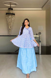 Load image into Gallery viewer, Rangreshe Blue kurta Palazzo Set