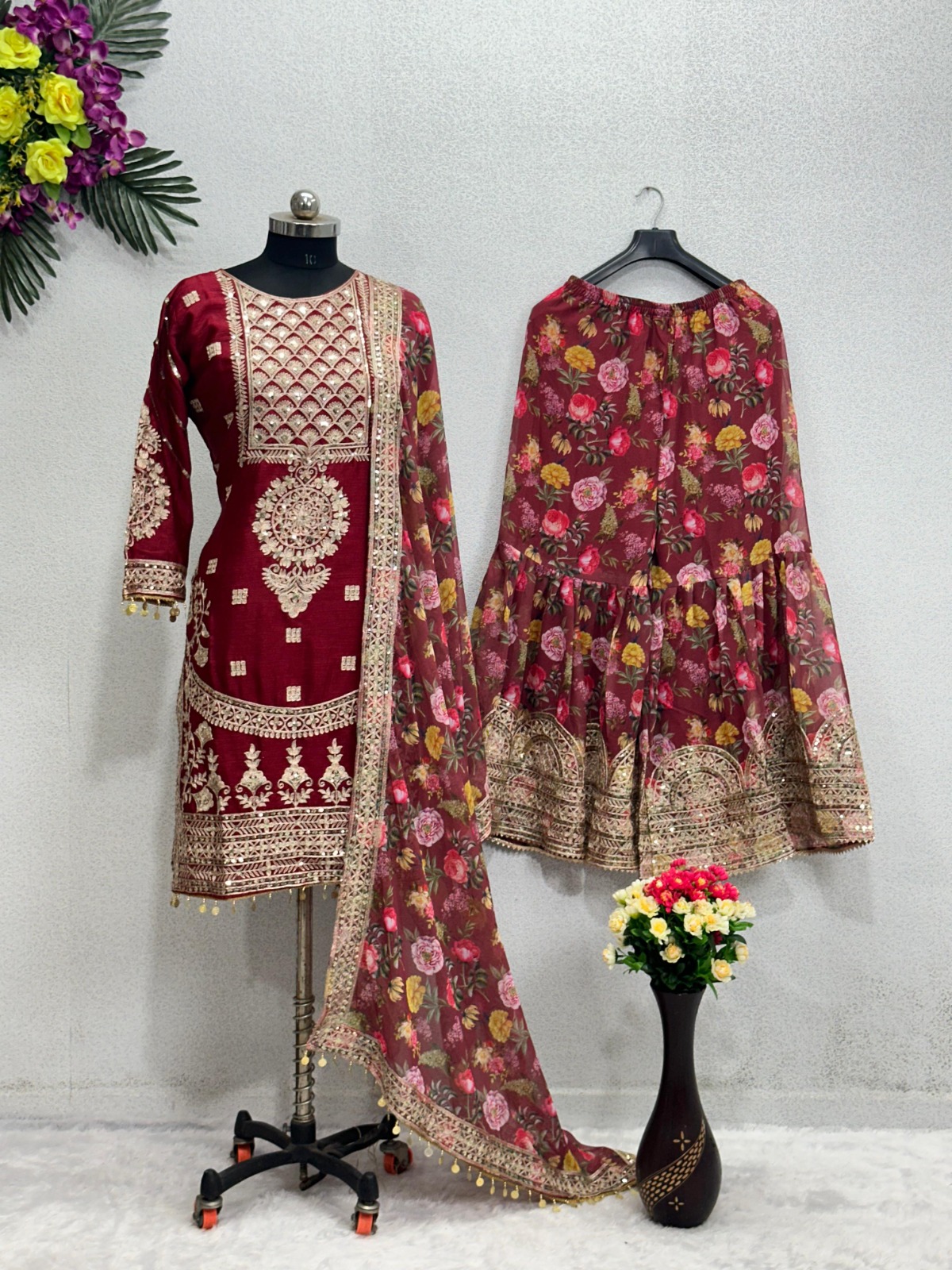 NEW DESIGNER HEAVY PAKISHTANI SHARARA SUIT SET - Shop Ethnic Clothing ...